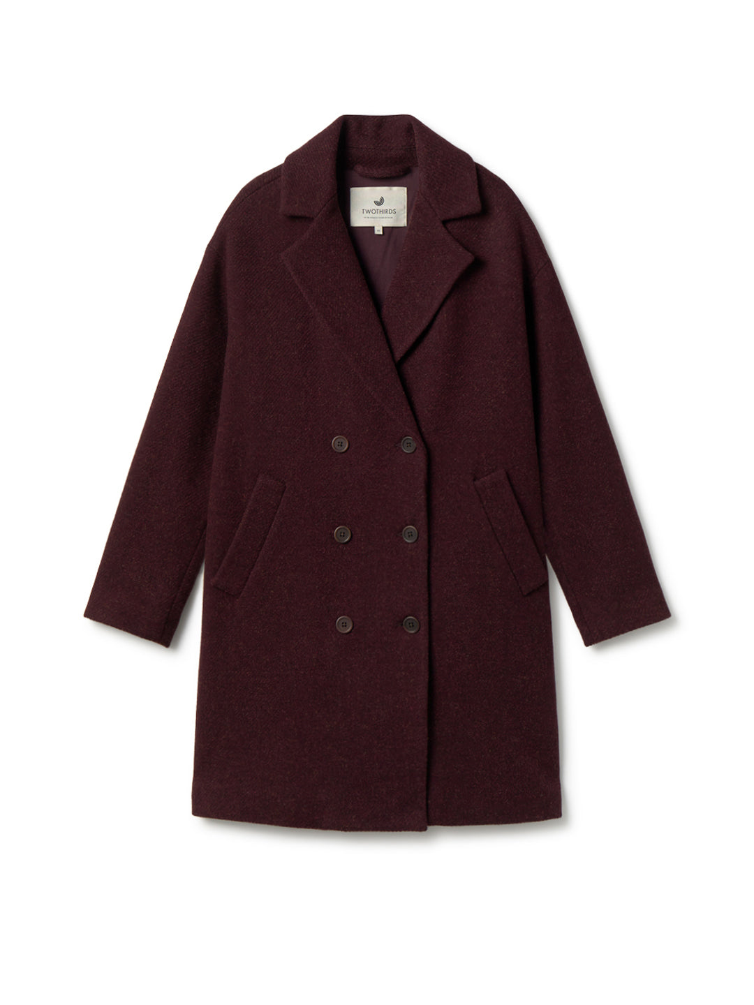 Burgundy Shetland wool jacket front