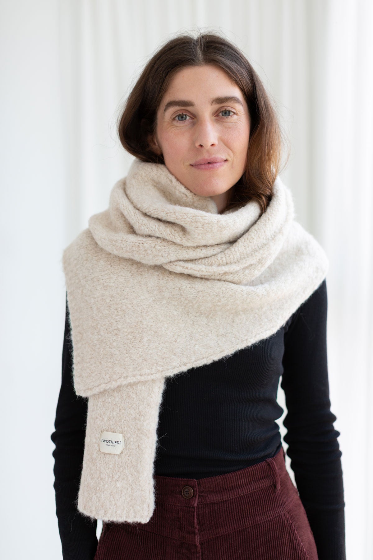 Plain Colour Scarf - Beige
