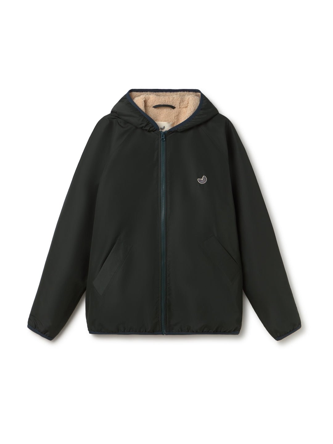 Dark green recycled sherpa jacket