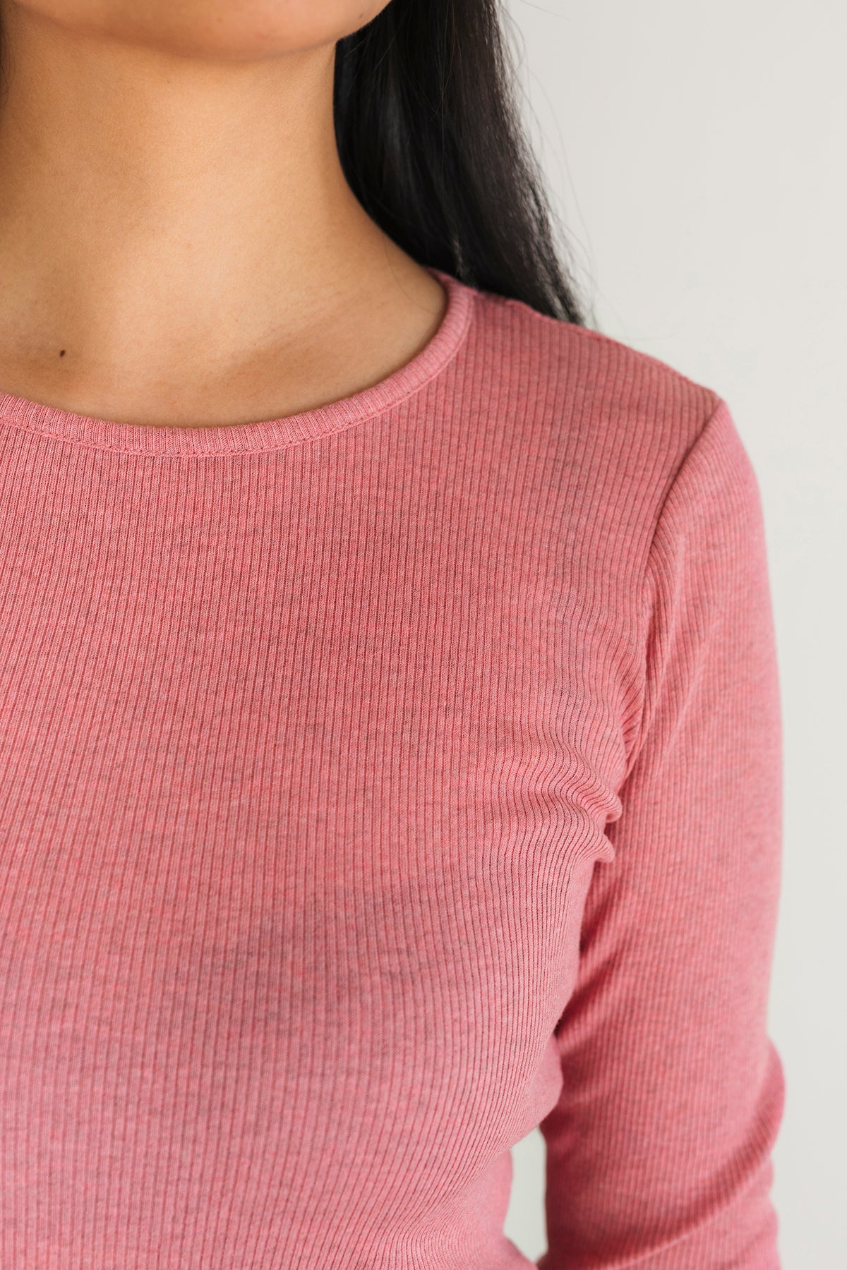lightweight recycled slim fit pink tee