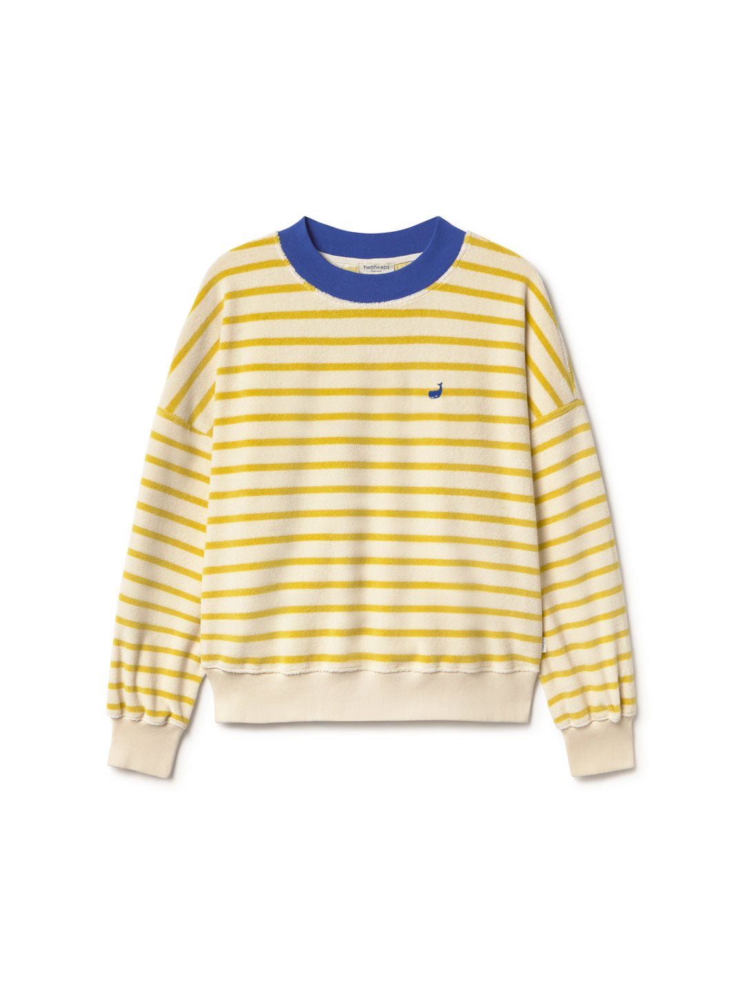 Golden green striped sweatshirt women front