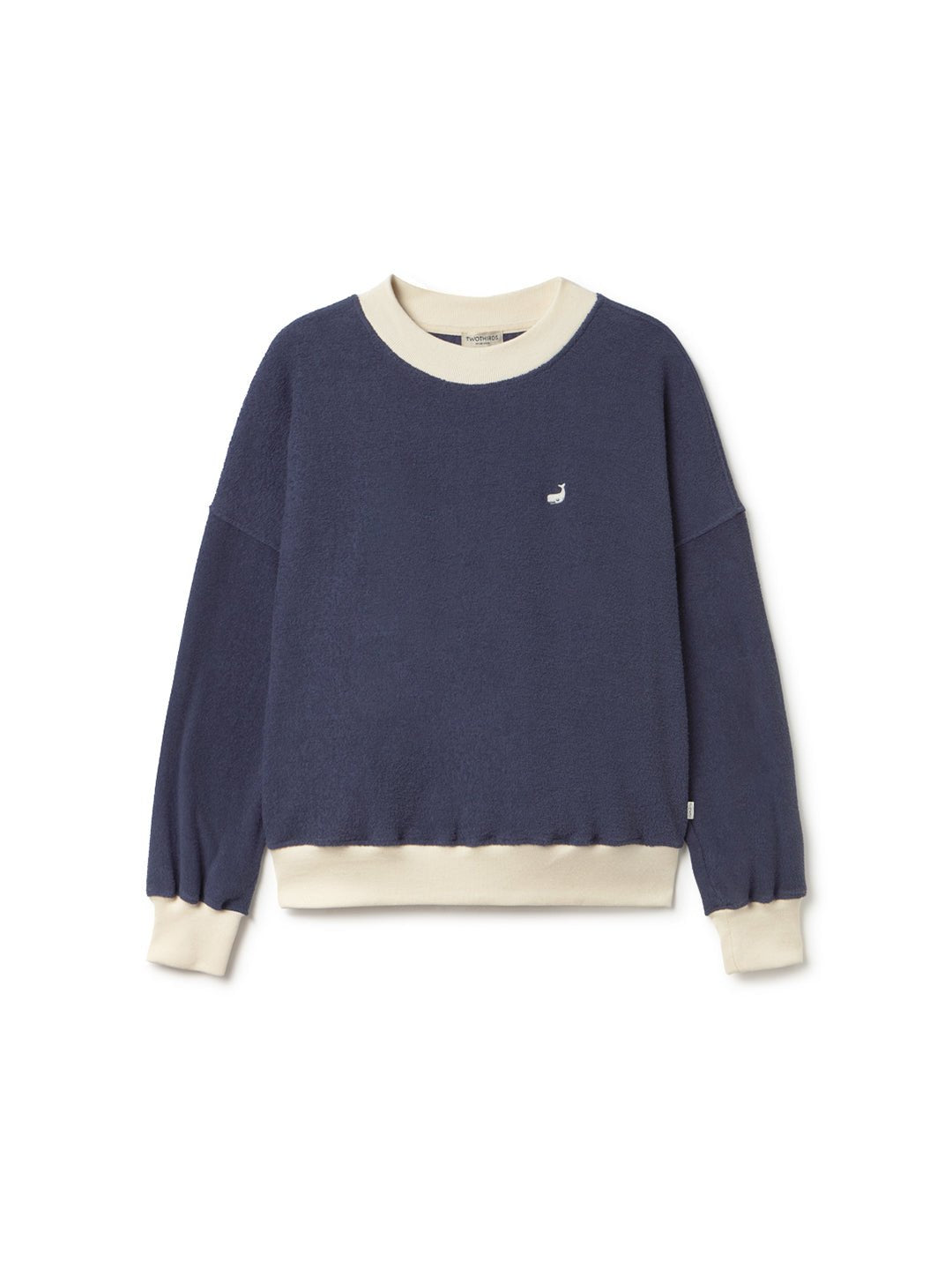 Navy organic cotton sweatshirt women front