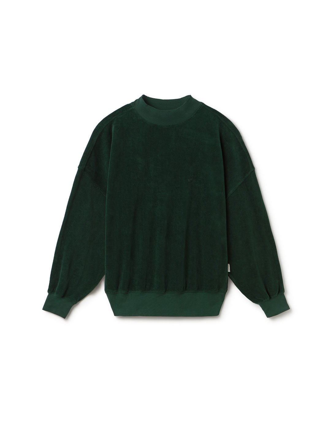 Dark green velvet sweatshirt women front
