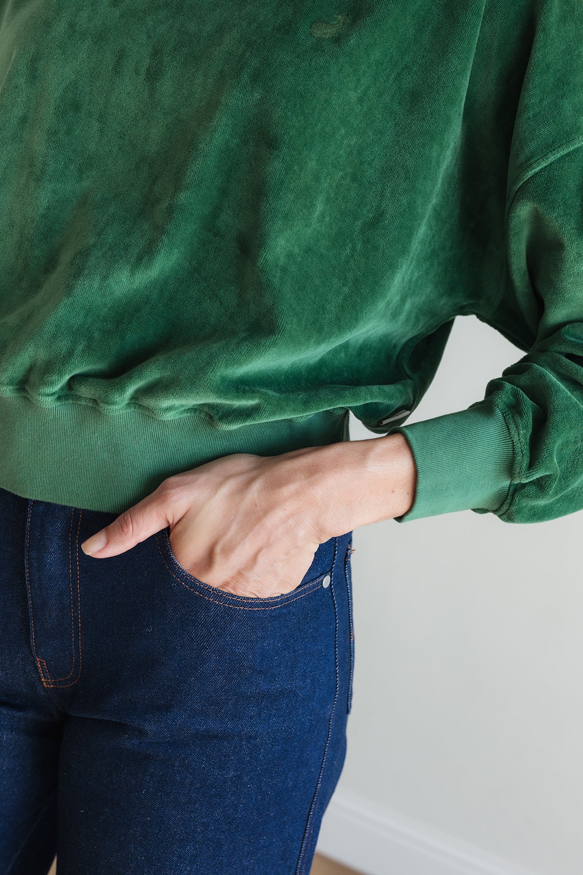 Vegan soft velvet top