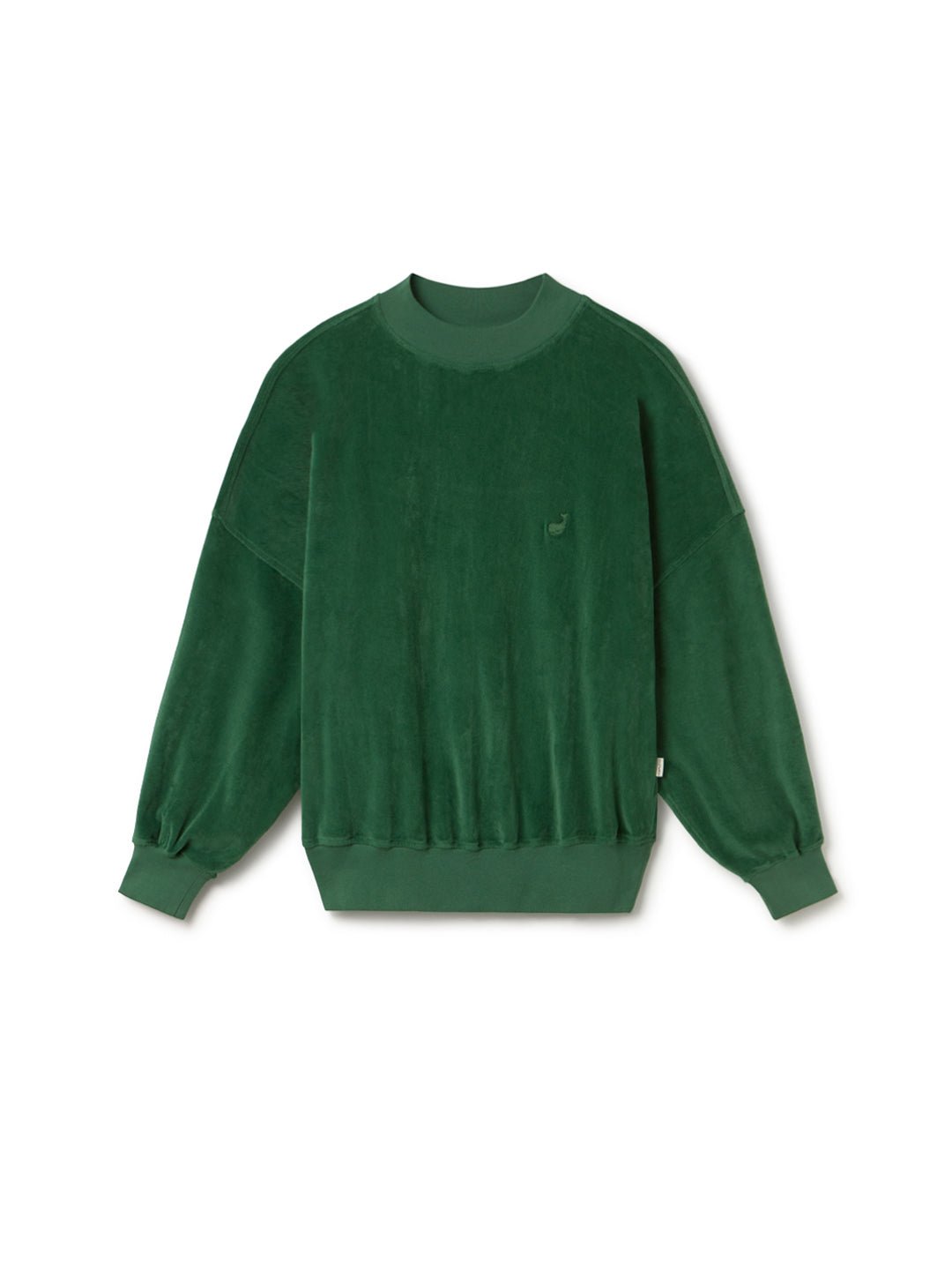 Green velvet oversized sweatshirt