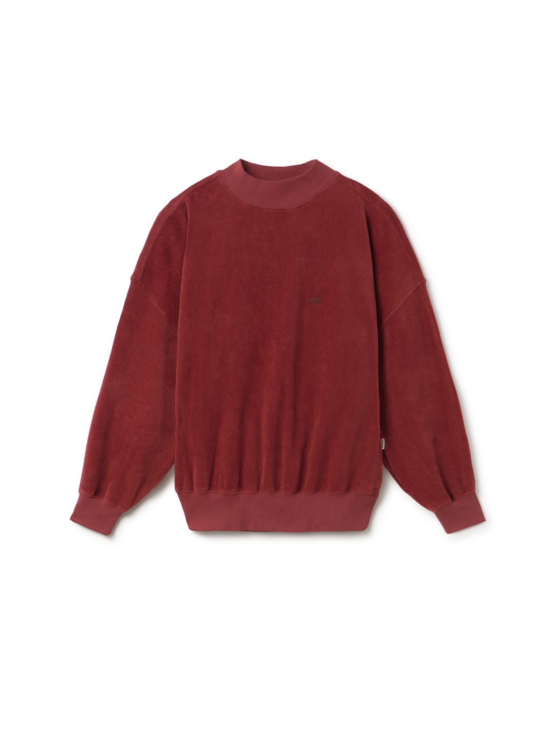 Wine velvet sweatshirt women front