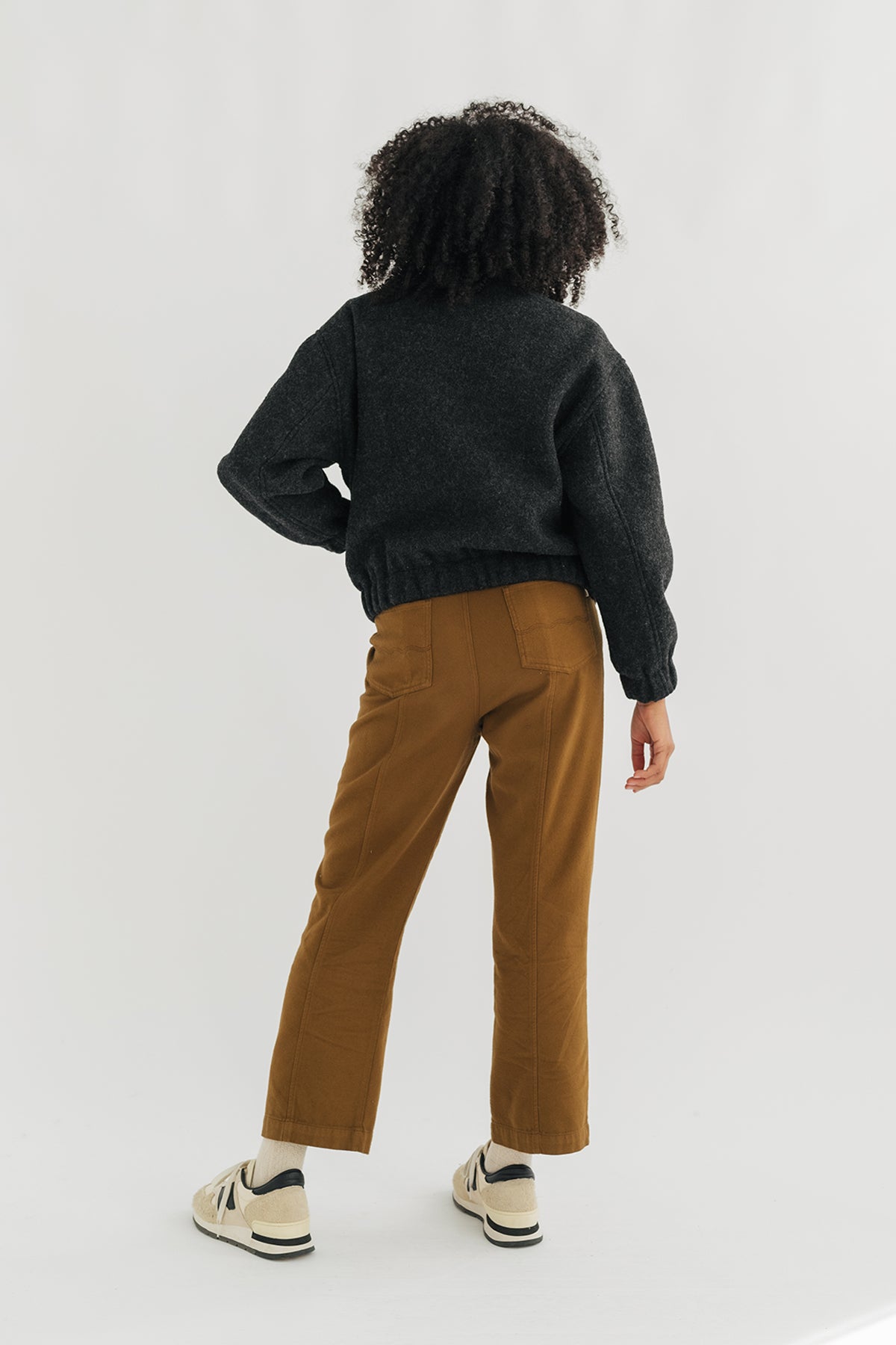 back of the Bushmill jacket with smooth boiled wool finish.