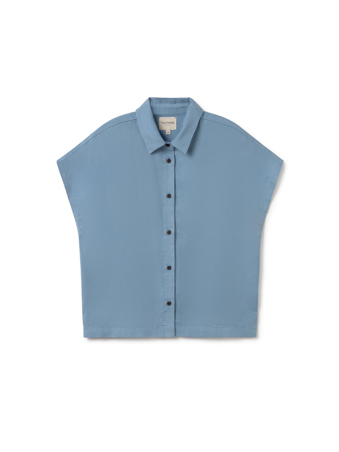 Denim blue lightweight shirt women front