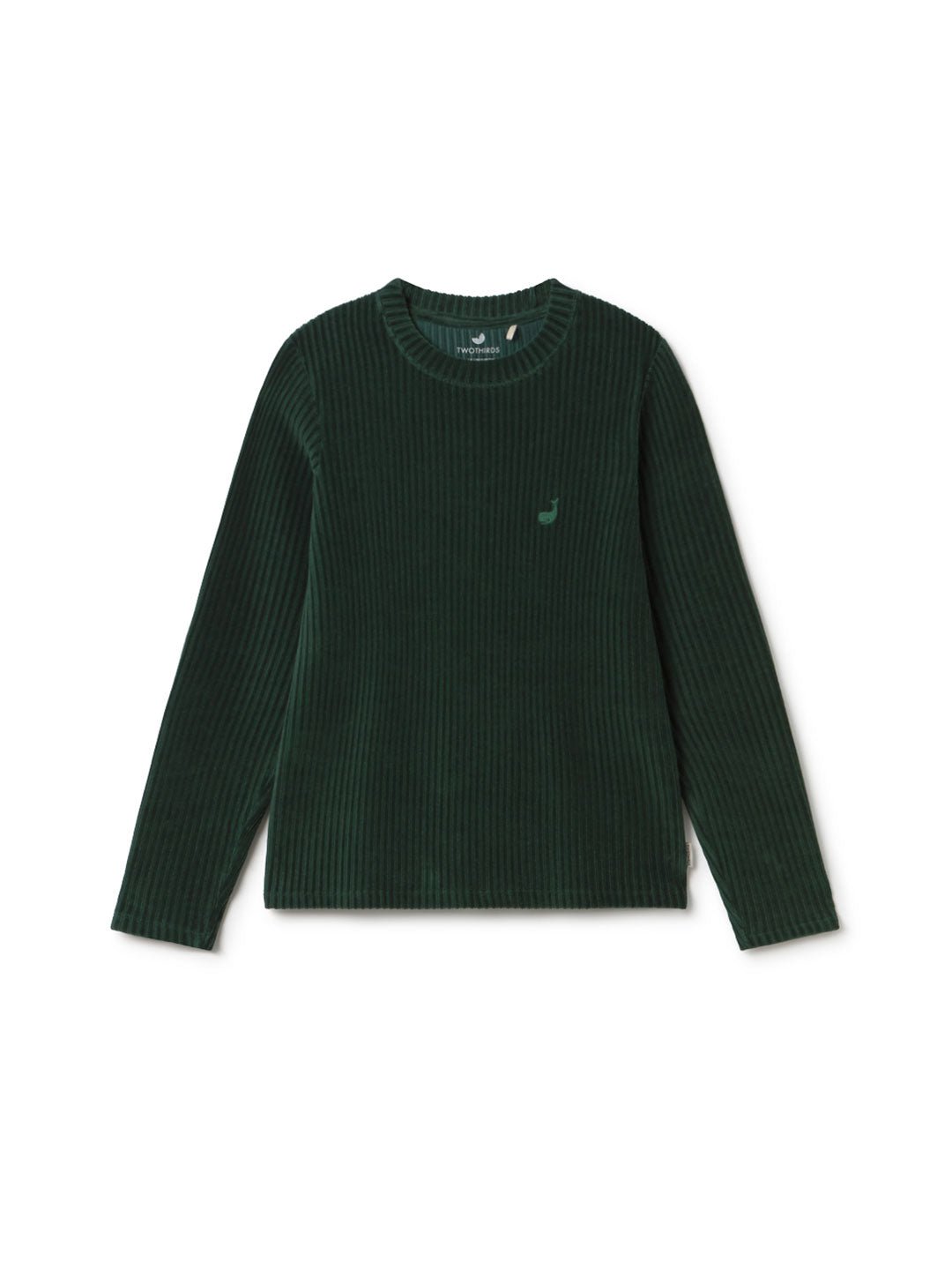 Dark green velour top women front