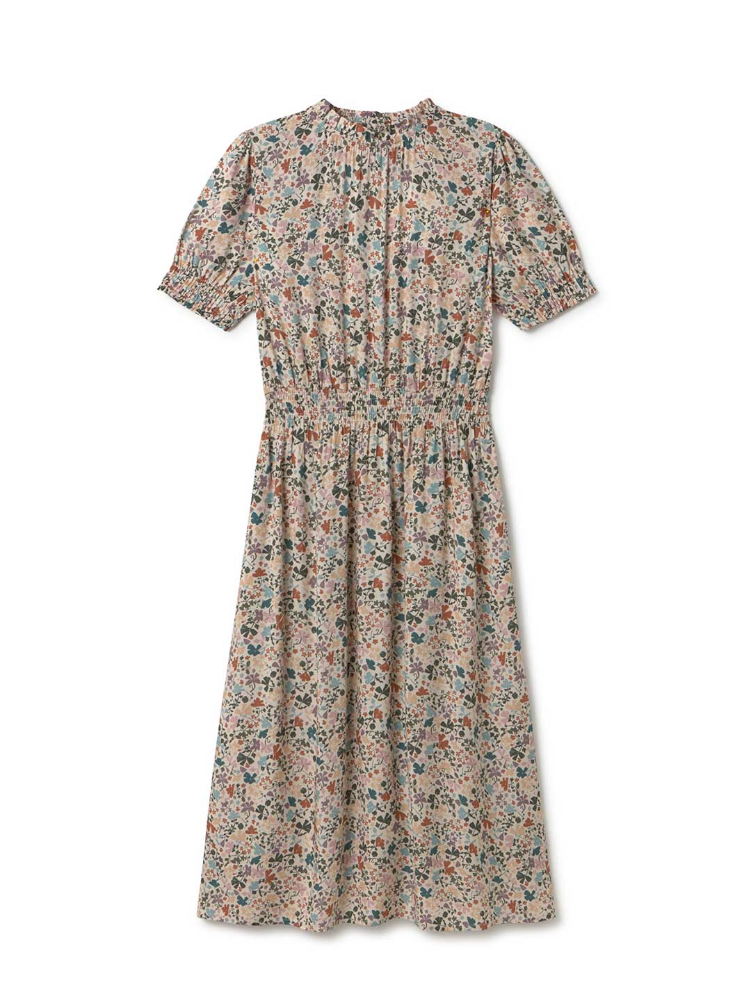 Medium flower viscose dress women front