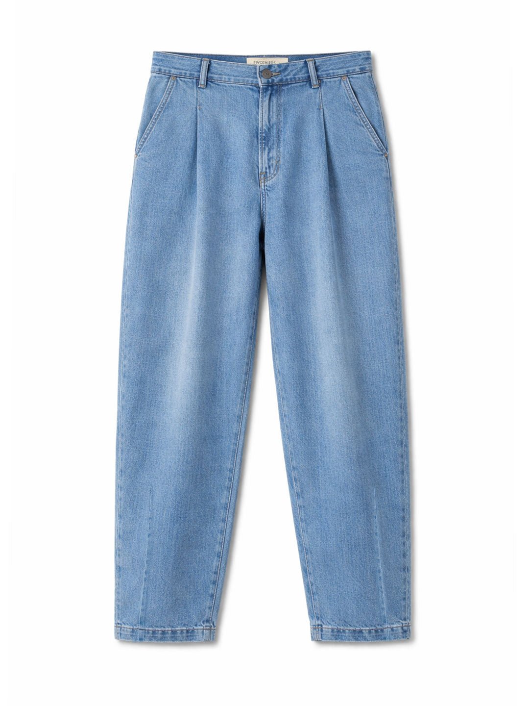 Light blue Organic cotton denim pants women front