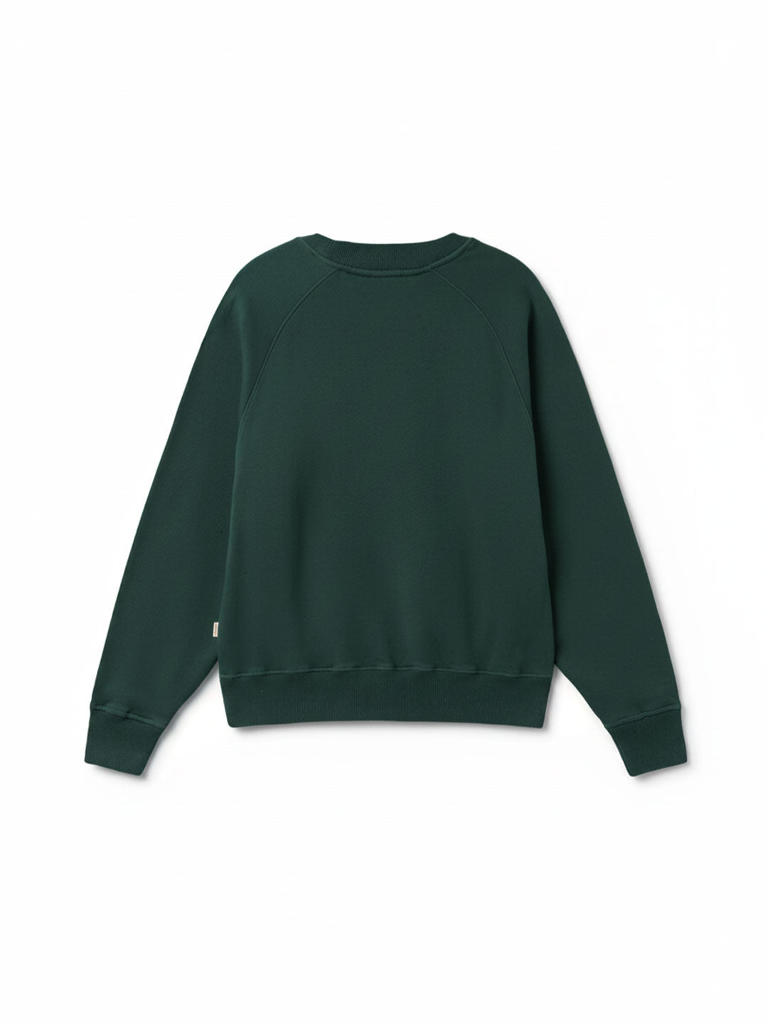 Dark green organic cotton sweatshirt women back
