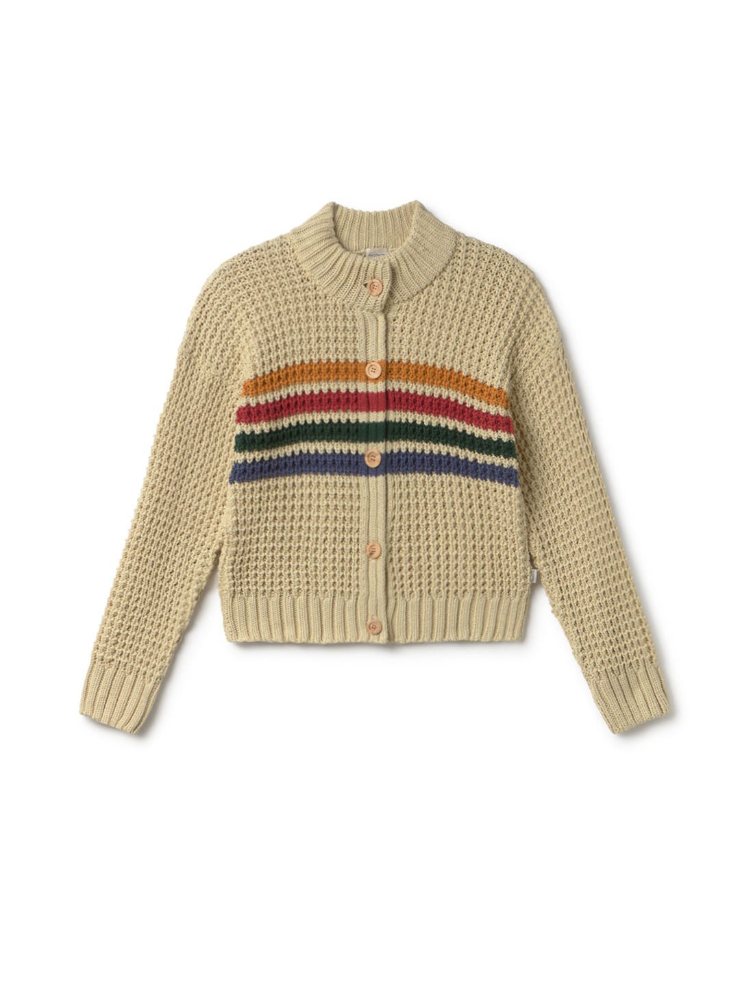 Positional stripes organic cotton knit women front