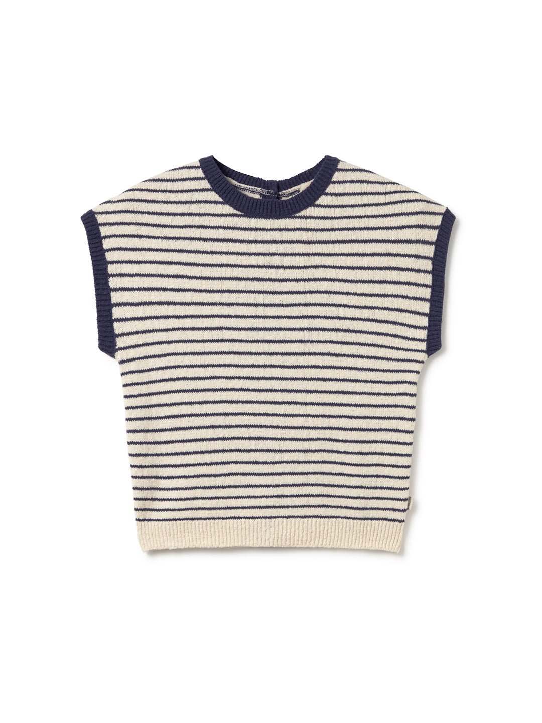 Cobalt stripes knit top women front