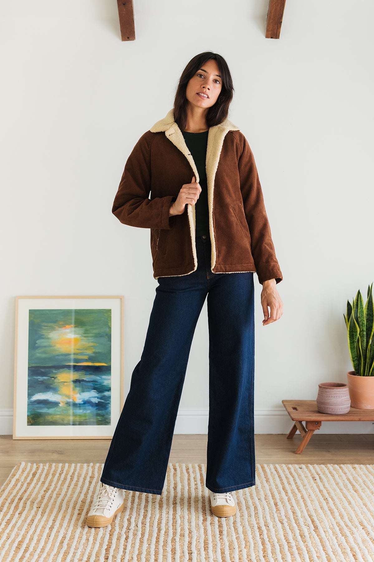 Sustainable Shetland wool overcoat