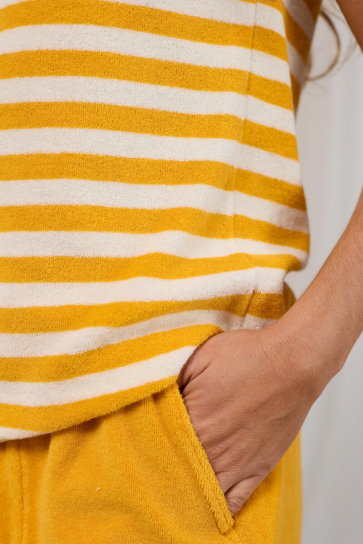 Sustainable yellow sleeveless top