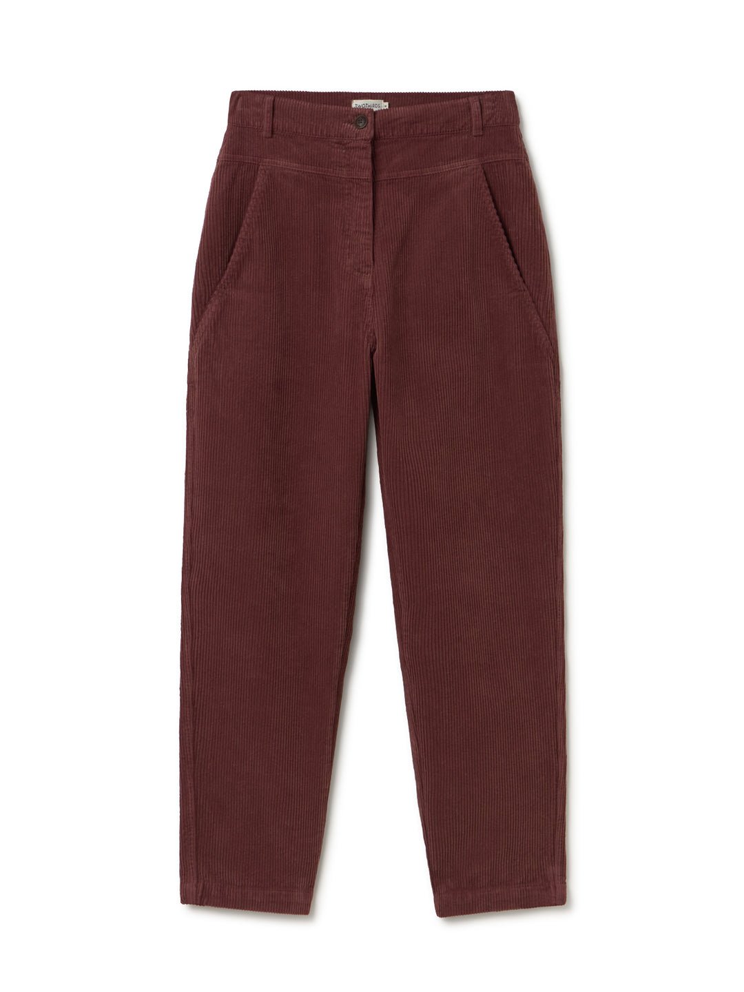 Russet high-waist organic corduroys