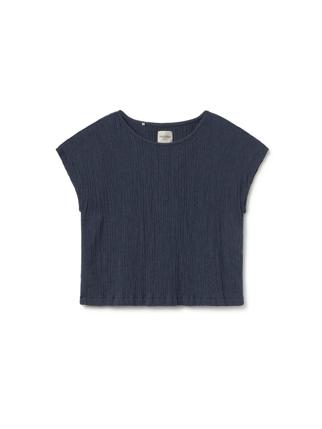 Dusty blue Bambula shirt women front