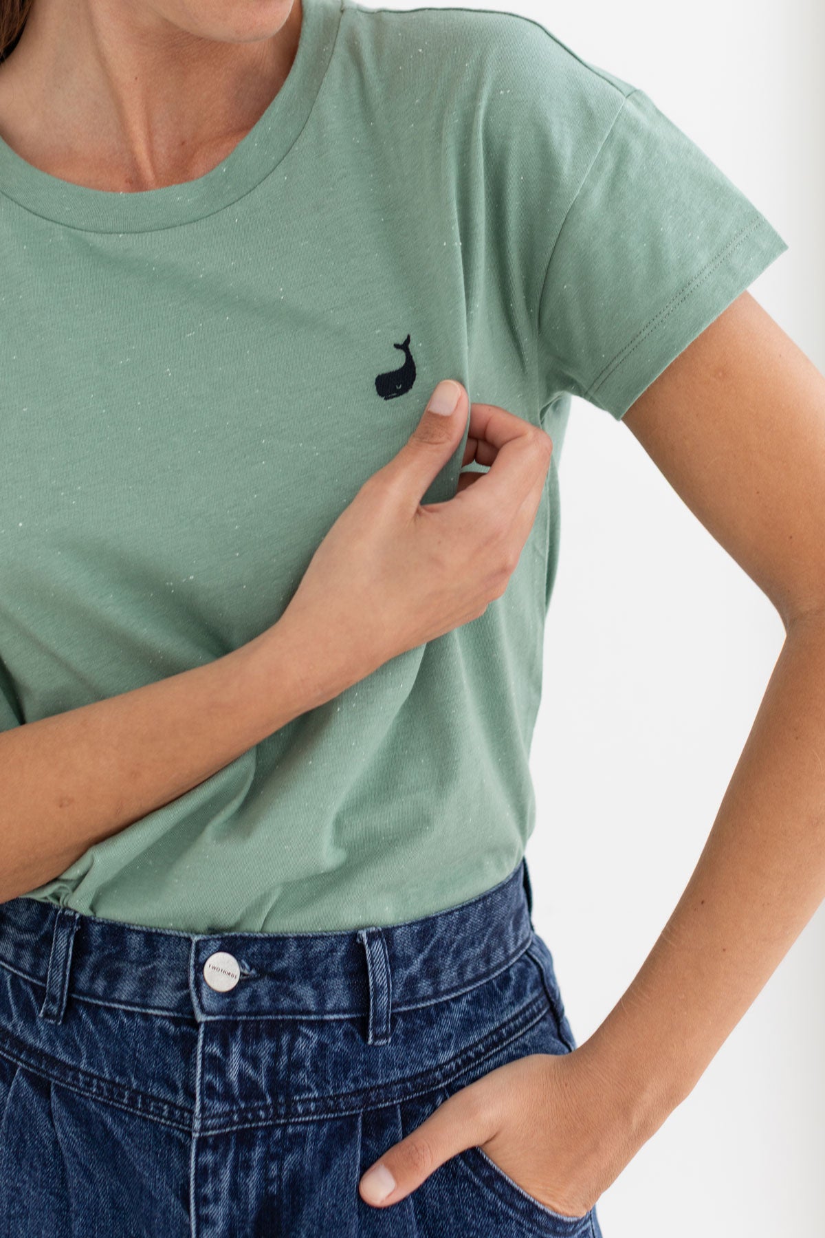 T-shirt organic cotton light green