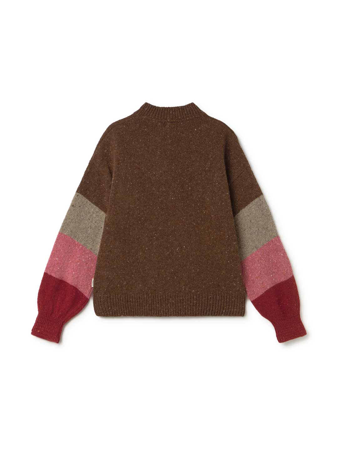 Sustainable wool blend colorblock sweater