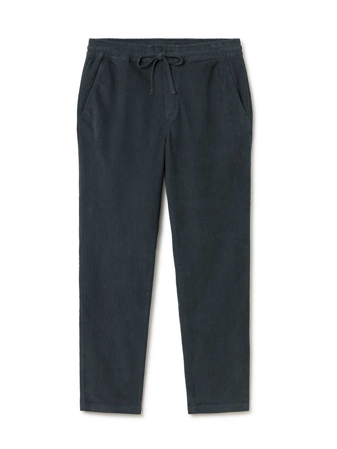 Dark sand corduroy pants men front