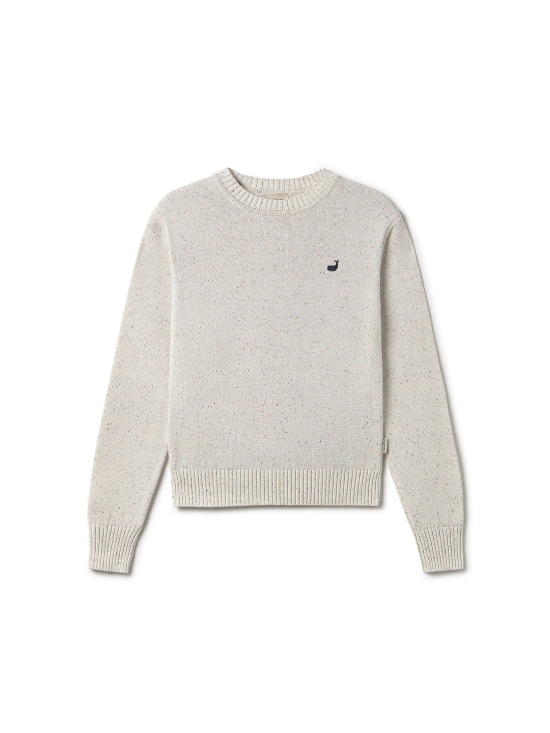 Ecru multicolor neps knit women front