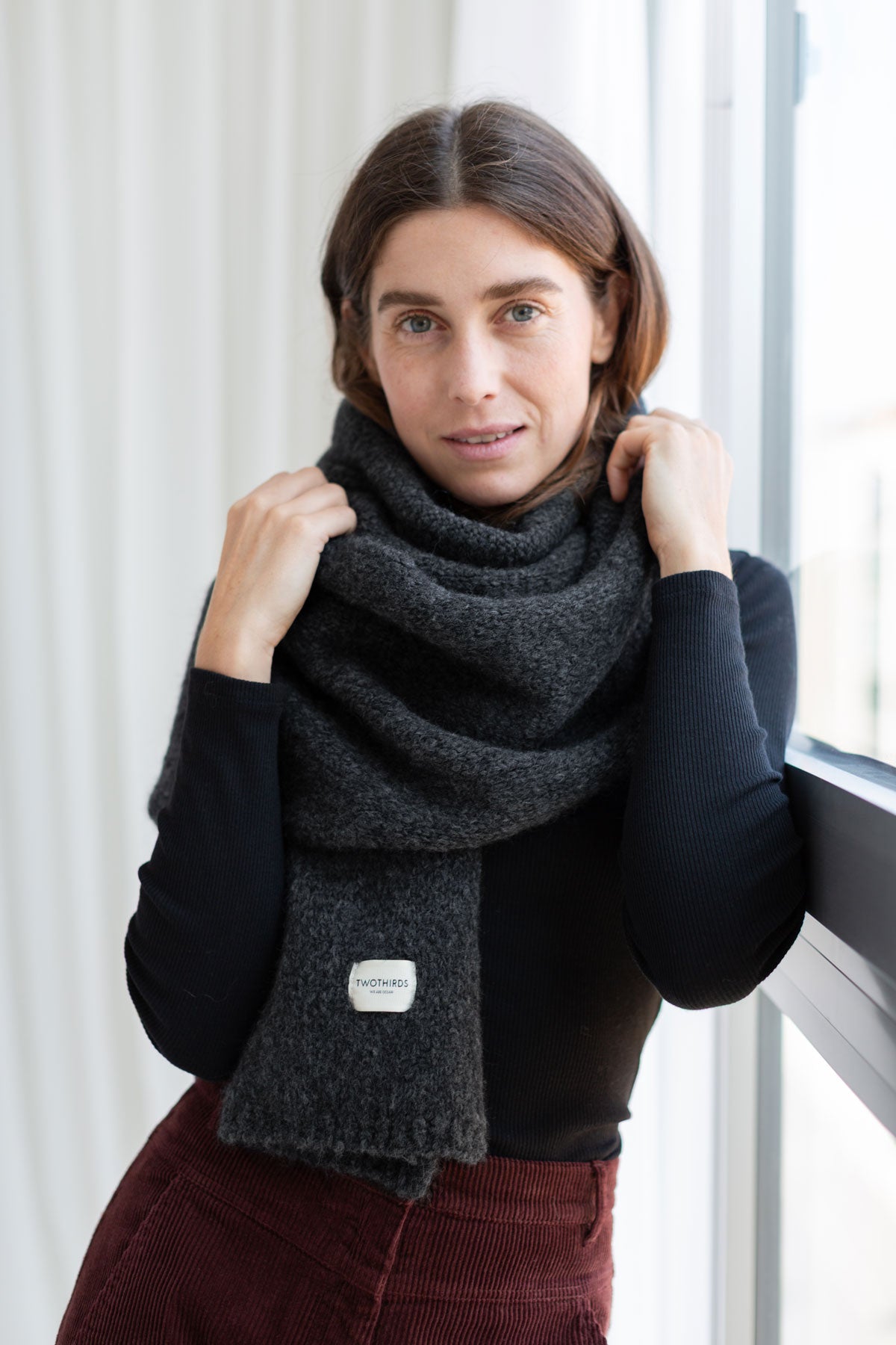 Plain Colour Scarf - Dark Grey