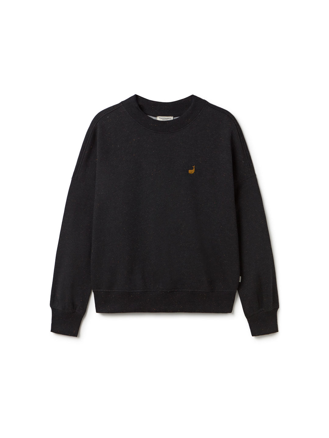 Black multicolor neps sweatshirt women front