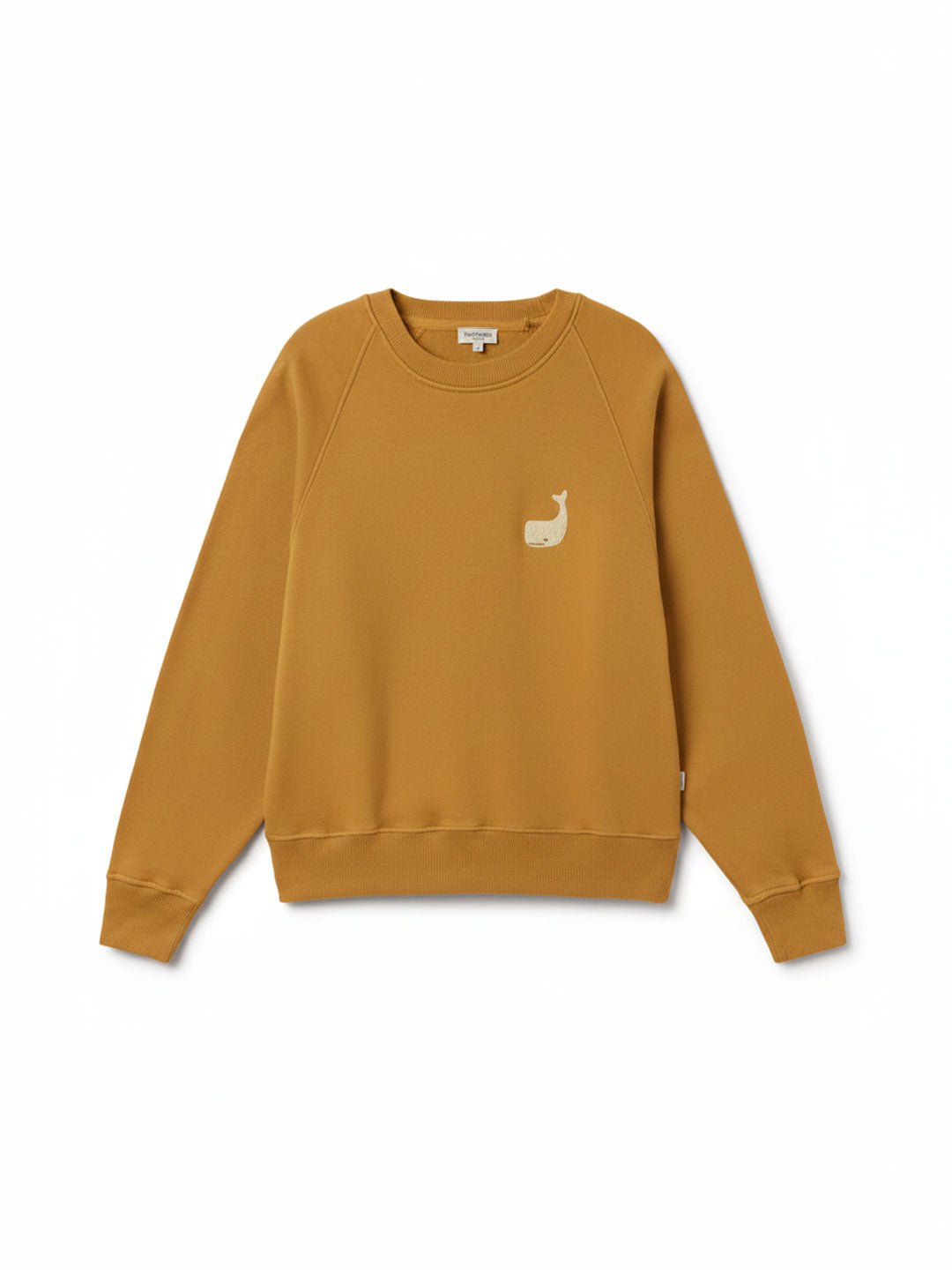 leskov sweatshirt mustard with neps whale front