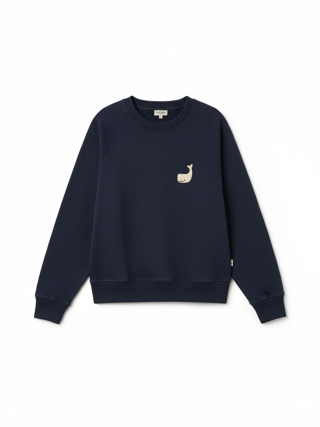 Navy organic cotton sweatshirt women front 